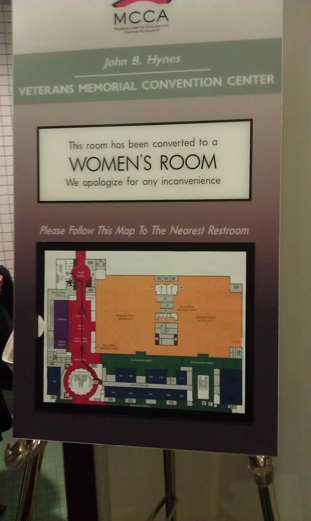 photo of restroom sign at AWP13