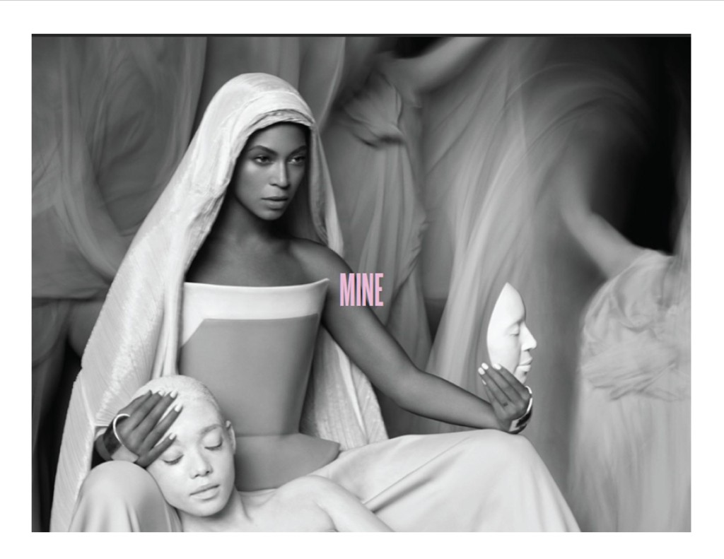 A still from the video "Mine," included in the digital booklet that came with Beyonce, the album. I suggest a refresher on The Pieta after you read the post, if you don't know the work.