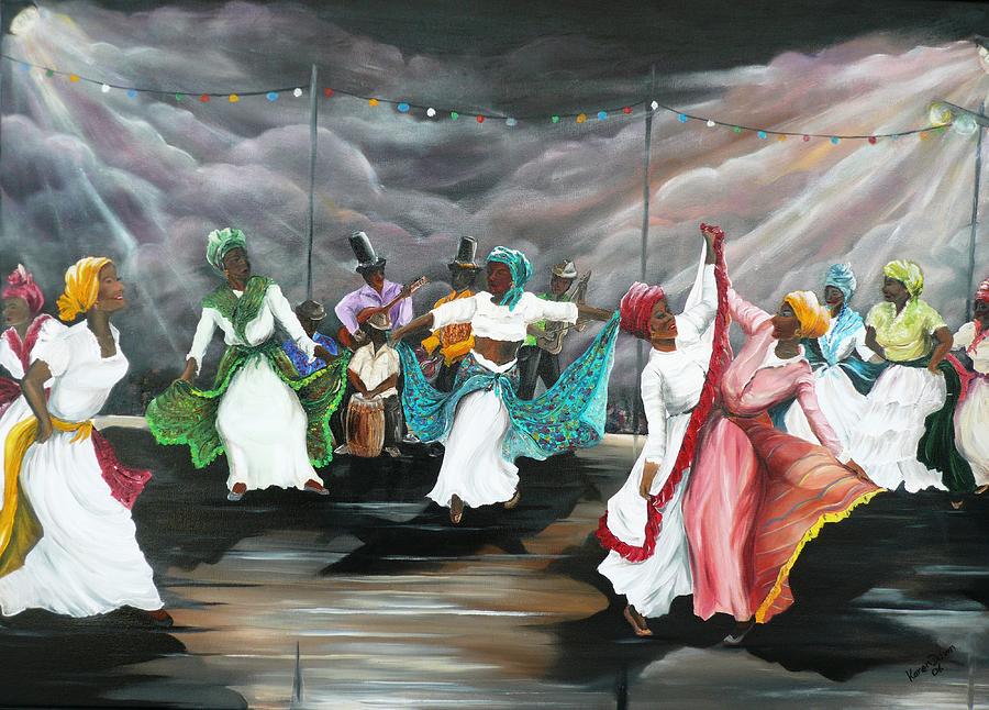 "Dance the Pique" Artist: Karin Best. Visit http://fineartamerica.com/art/paintings/trinidad+and+tobago/framed+prints